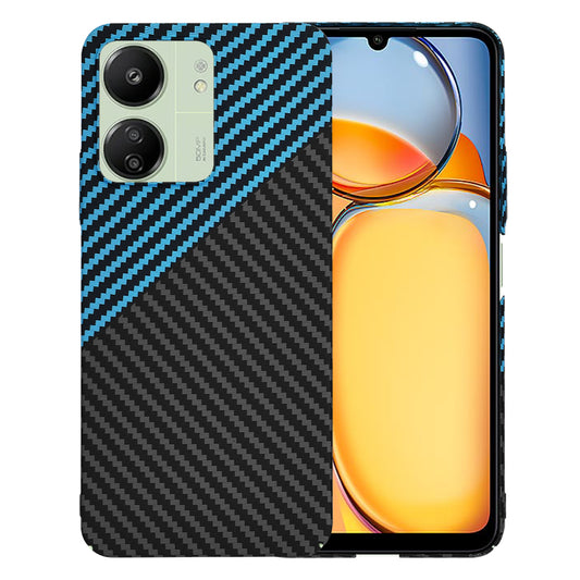 Ovitek za Xiaomi Redmi 13C 5G / 13C / Poco C65, Techsuit, Carbonite FiberShell, Črno modra