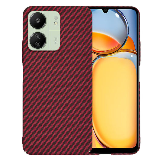 Ovitek za Xiaomi Redmi 13C 5G / 13C / Poco C65, Techsuit, Carbonite FiberShell, Rdeč