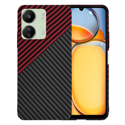 Ovitek za Xiaomi Redmi 13C 5G / 13C / Poco C65, Techsuit, Carbonite FiberShell, Črno Rdeč
