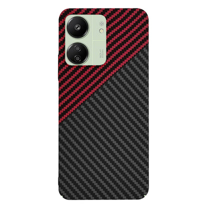 Ovitek za Xiaomi Redmi 13C 5G / 13C / Poco C65, Techsuit, Carbonite FiberShell, Črno Rdeč