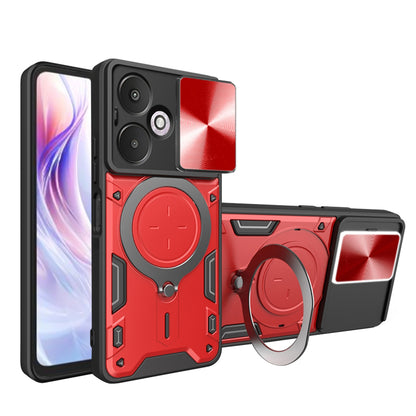 Ovitek za Xiaomi Redmi 13C 5G, Techsuit, CamGuard Pro, Rdeča