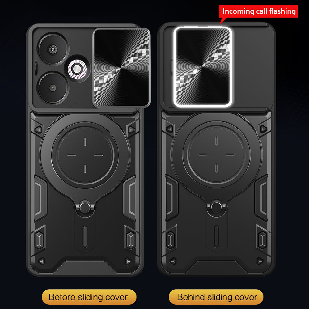 Ovitek za Xiaomi Redmi 13C 5G, Techsuit, CamGuard Pro, Rdeča