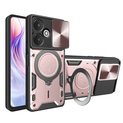Ovitek za Xiaomi Redmi 13C 5G, Techsuit, CamGuard Pro, rožnato zlata