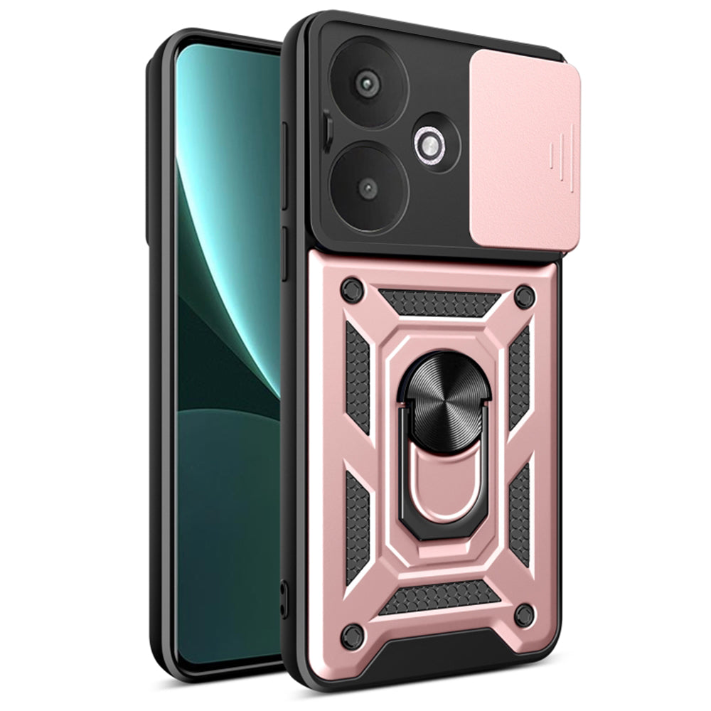 Ovitek za Xiaomi Redmi 13C 5G, Techsuit, CamShield, roza