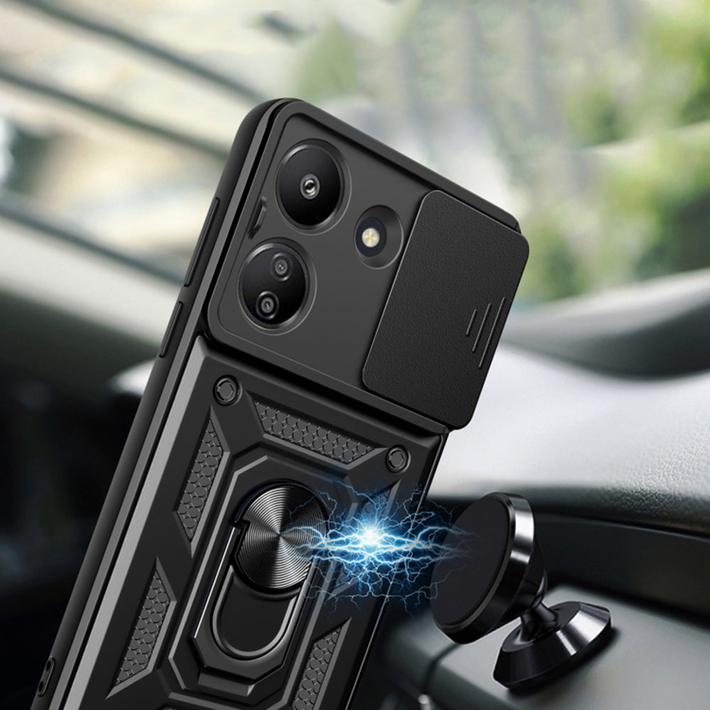Ovitek za Xiaomi Redmi 13C 5G, Techsuit, CamShield, Zelen
