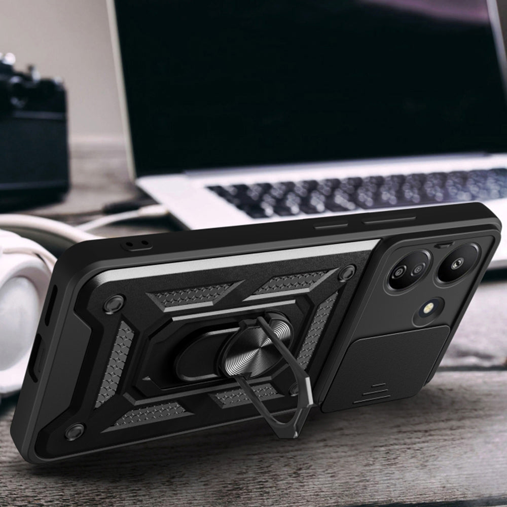 Ovitek za Xiaomi Redmi 13C 5G, Techsuit, CamShield, Zelen