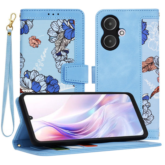 Ovitek za Xiaomi Redmi 13C 5G, Techsuit, FlipCraft, modra