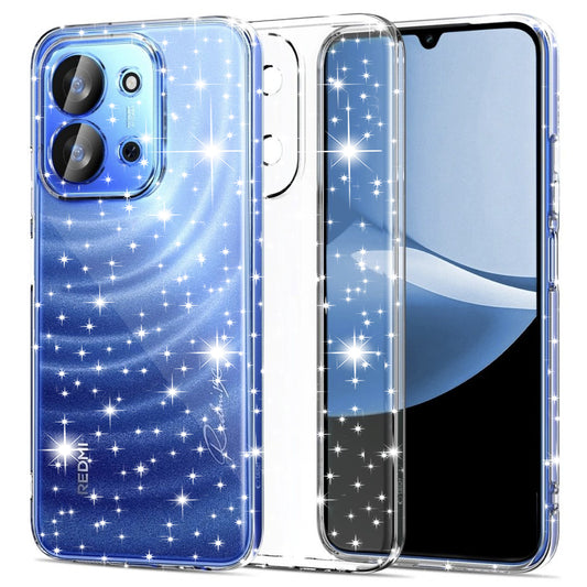 Ovitek za Xiaomi Redmi 15C 5G / 15C 4G, Techsuit, SparkleSkin, Prozoren
