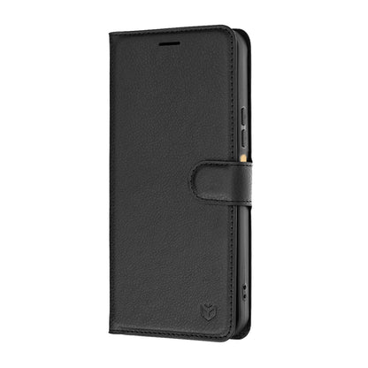Ovitek za Xiaomi Redmi 17 5G / 17 4G, Techsuit, usnjen folio, črn