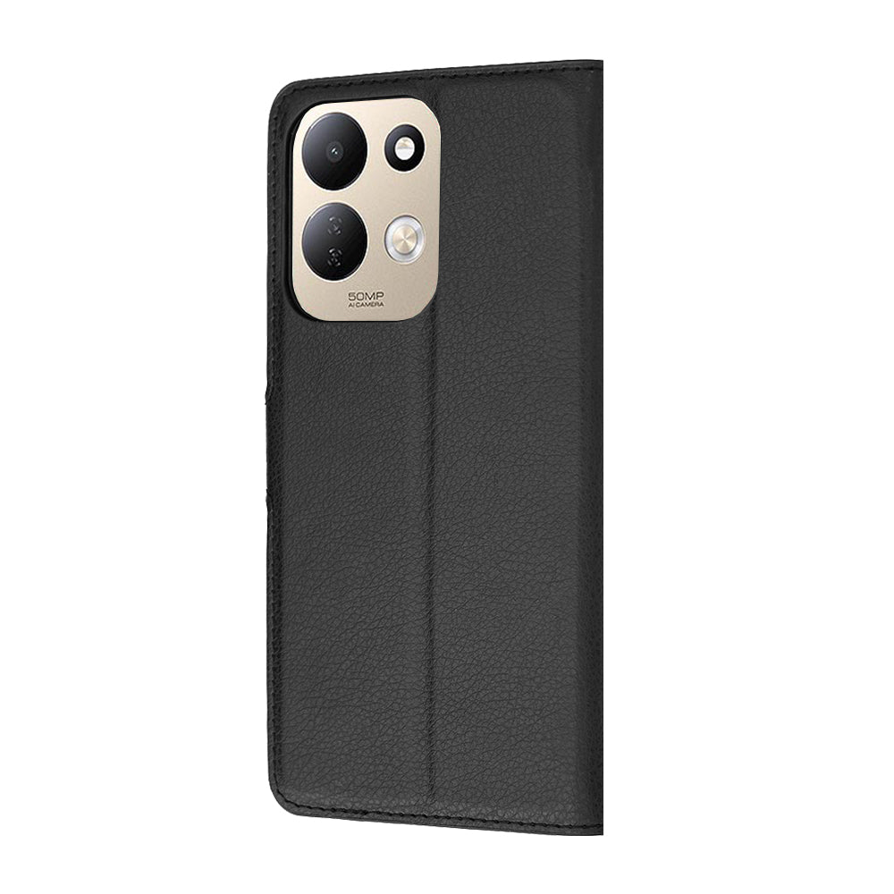 Ovitek za Xiaomi Redmi 17 5G / 17 4G, Techsuit, usnjen folio, črn