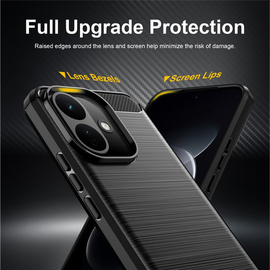 Ovitek za Xiaomi Redmi 17C 5G, Techsuit, Carbon, moder
