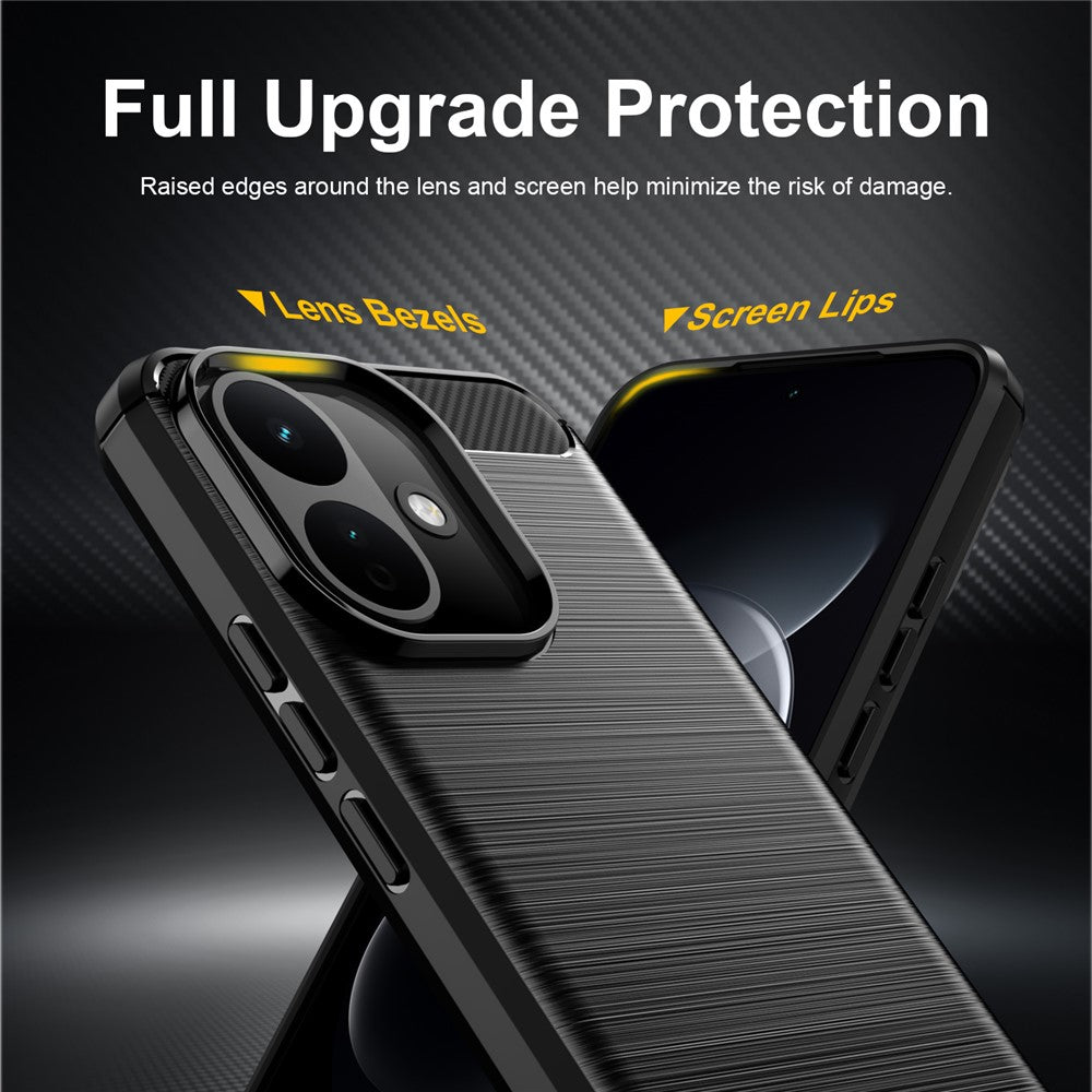 Case for Xiaomi Redmi 17C 5G, Techsuit, Carbon, Black