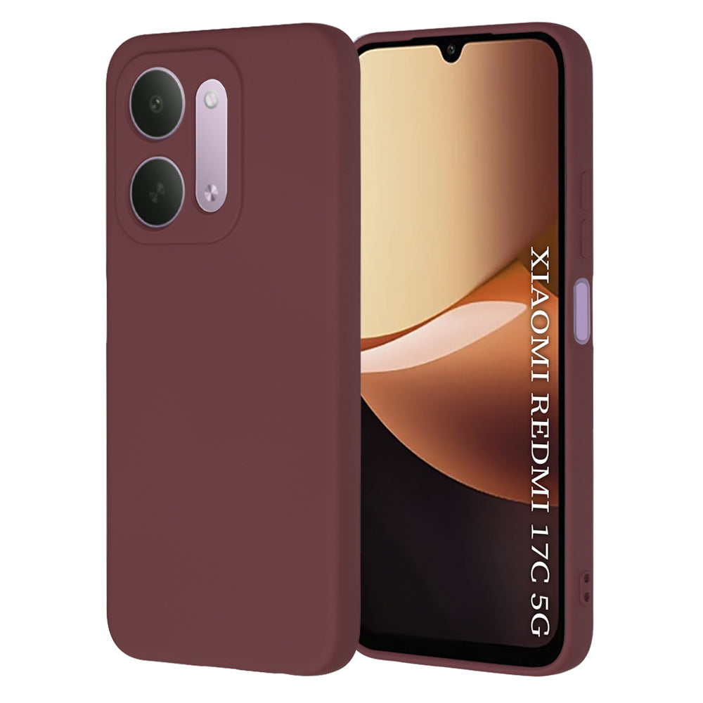 Ovitek za Xiaomi Redmi 17C 5G, Techsuit, SoftFlex, bordo
