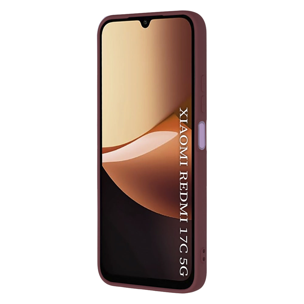Ovitek za Xiaomi Redmi 17C 5G, Techsuit, SoftFlex, bordo