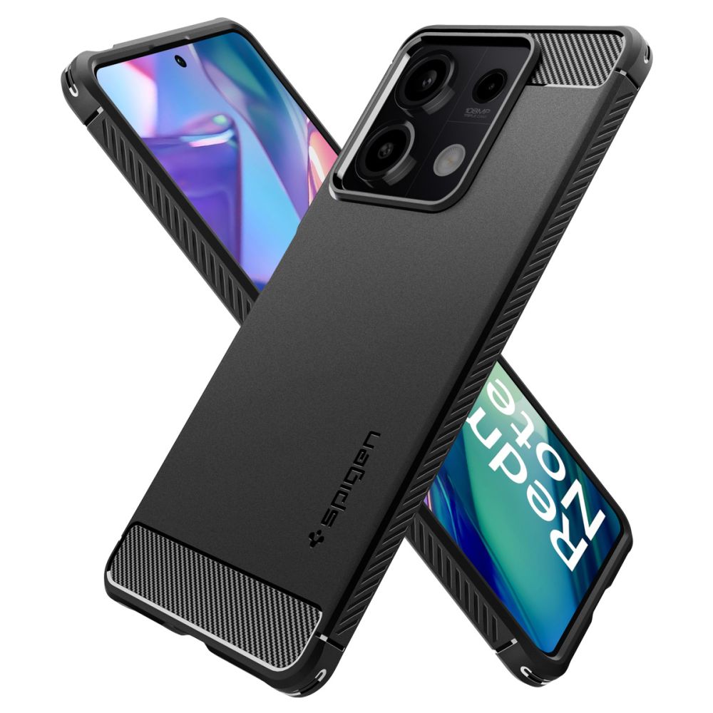 Ovitek za Xiaomi Redmi Note 13 5G, Spigen, Rugged Armor, Črn ACS07665