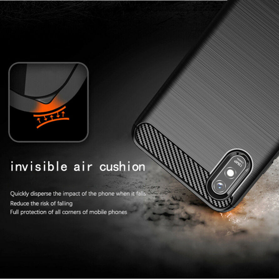 Ovitek za Xiaomi Redmi 9AT / 9A, Techsuit, Karbon, Črn