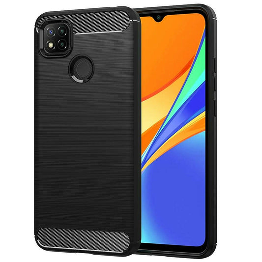 Ovitek za Xiaomi Redmi 9C NFC / 9C, Techsuit, Karbon, Črn