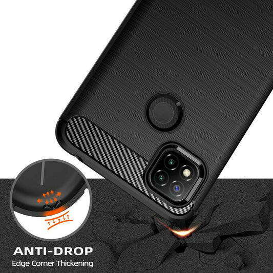 Ovitek za Xiaomi Redmi 9C NFC / 9C, Techsuit, Karbon, Črn