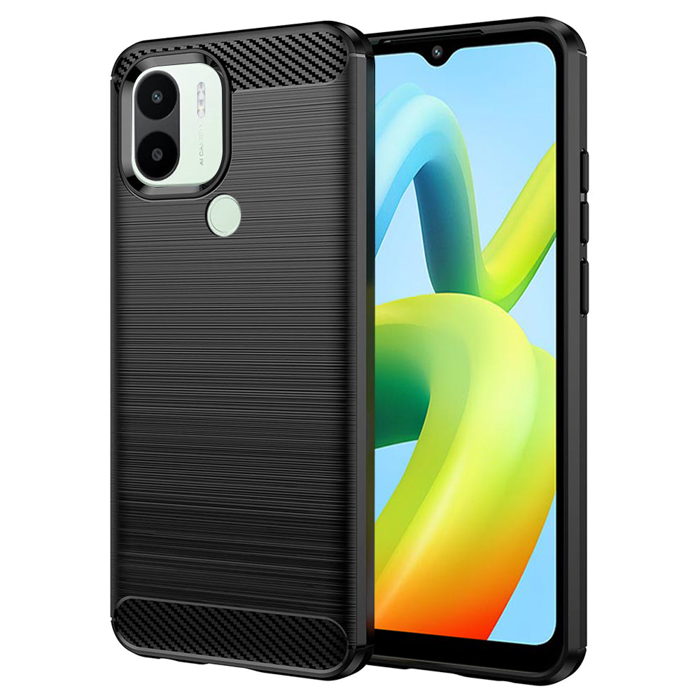 Ovitek za Xiaomi Redmi A2+ / A1+, Techsuit, Karbon, Črn