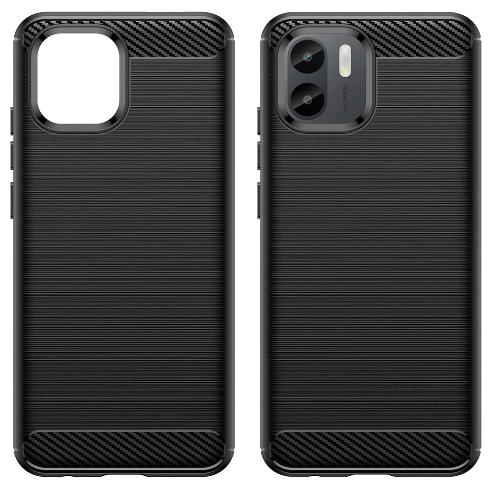 Ovitek za Xiaomi Redmi A2+ / A1+, Techsuit, Karbon, Črn
