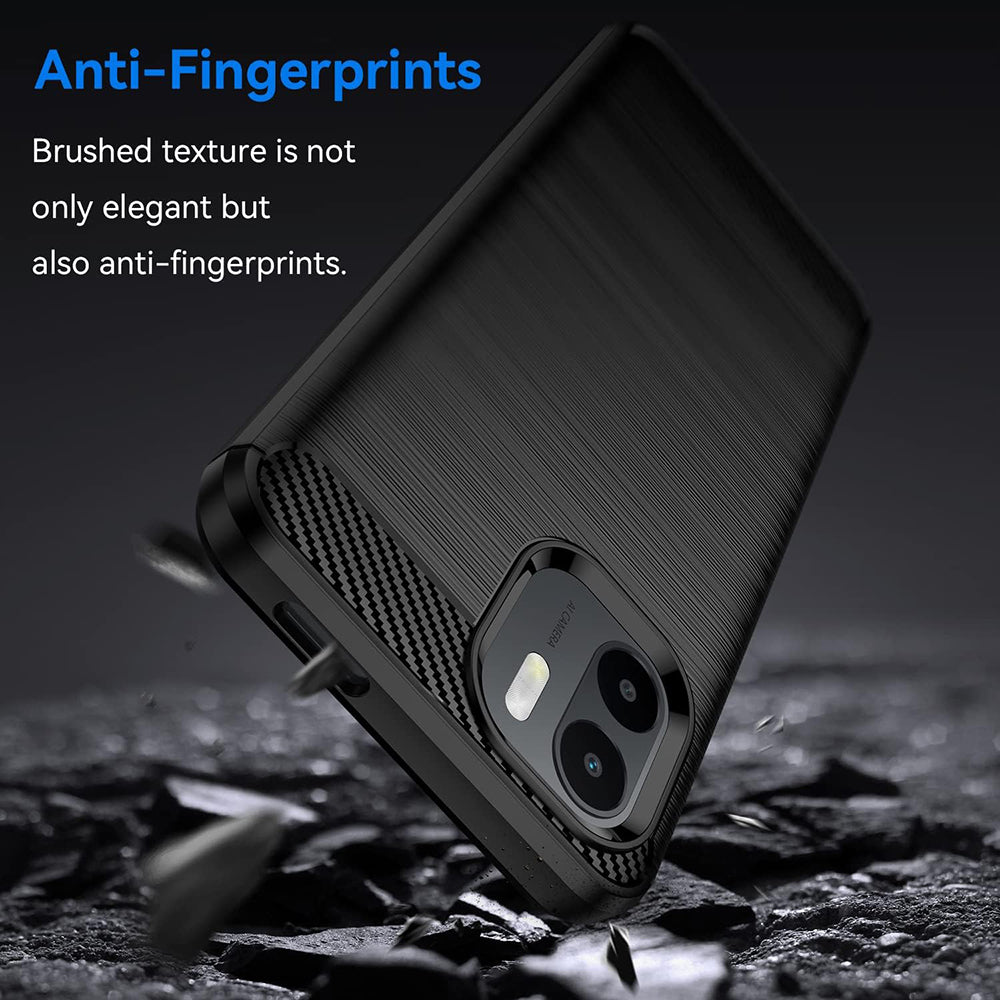 Ovitek za Xiaomi Redmi A2+ / A1+, Techsuit, Karbon, Črn