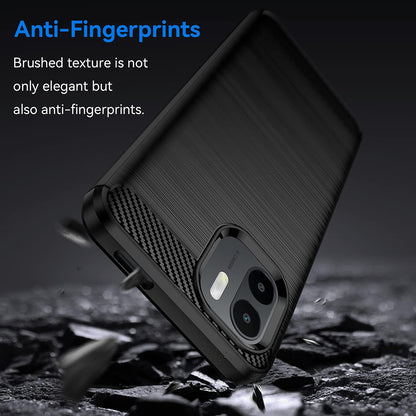 Ovitek za Xiaomi Redmi A2+ / A1+, Techsuit, Karbon, Črn