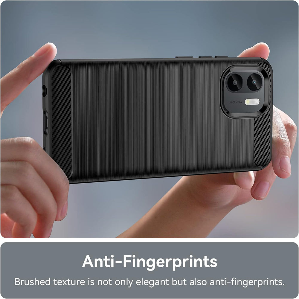 Ovitek za Xiaomi Redmi A2+ / A1+, Techsuit, Karbon, Črn