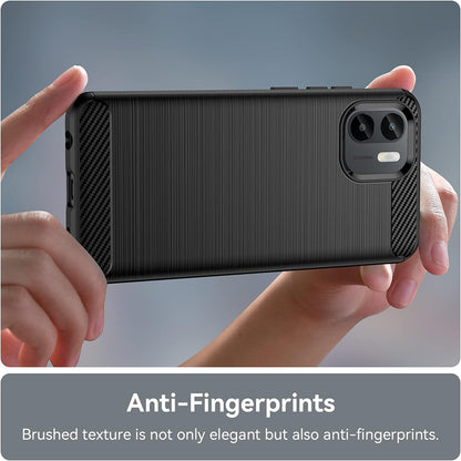 Ovitek za Xiaomi Redmi A2+ / A1+, Techsuit, Karbon, Črn