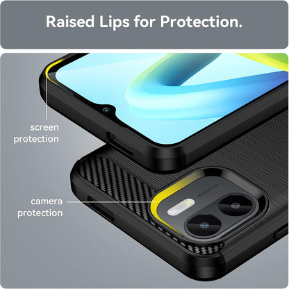 Ovitek za Xiaomi Redmi A2+ / A1+, Techsuit, Karbon, Črn