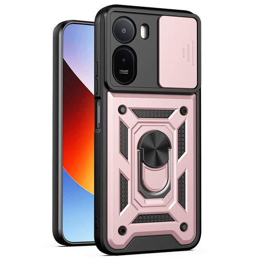 Ovitek za Xiaomi Redmi A7 Pro 4G, Techsuit, CamShield, rožnato zlata