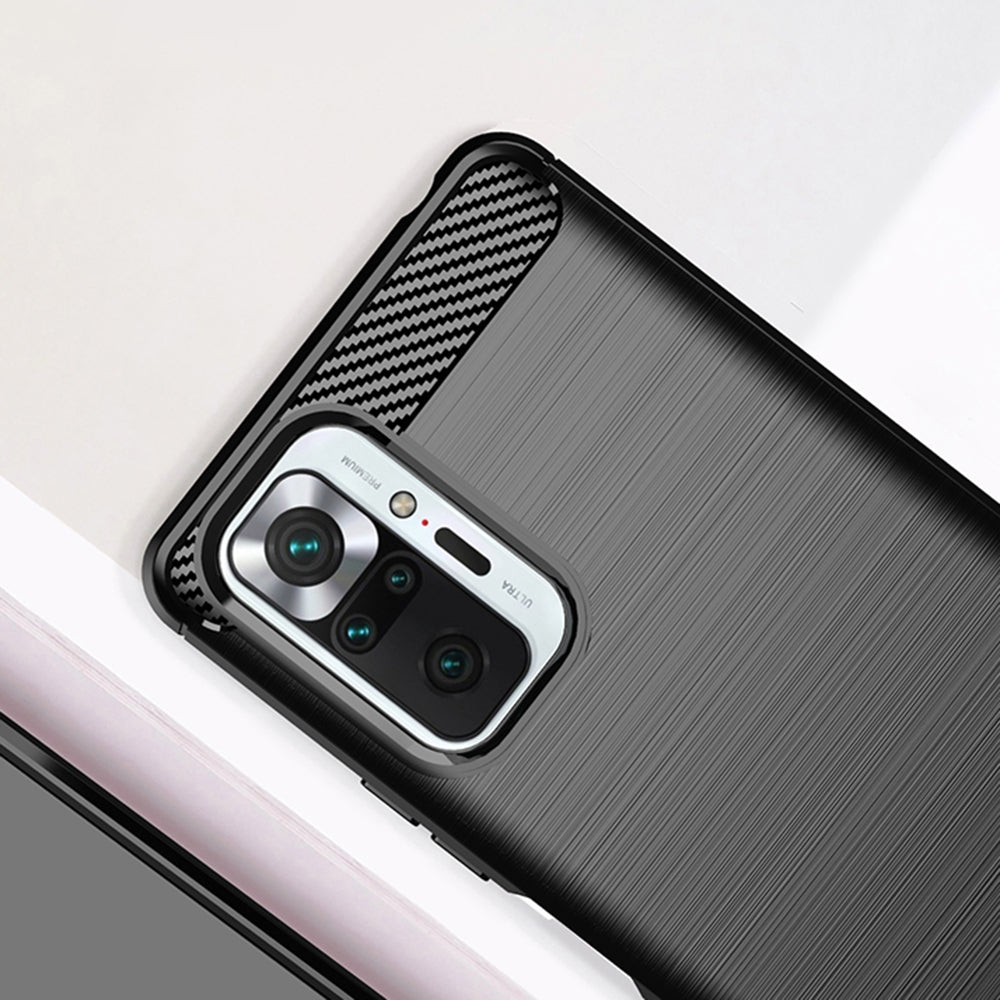 Ovitek za Xiaomi Redmi Note 10 Pro Max / Note 10 Pro, Techsuit, Karbon, Črn