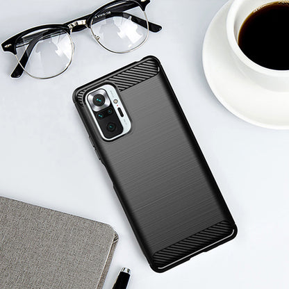 Ovitek za Xiaomi Redmi Note 10 Pro Max / Note 10 Pro, Techsuit, Karbon, Črn
