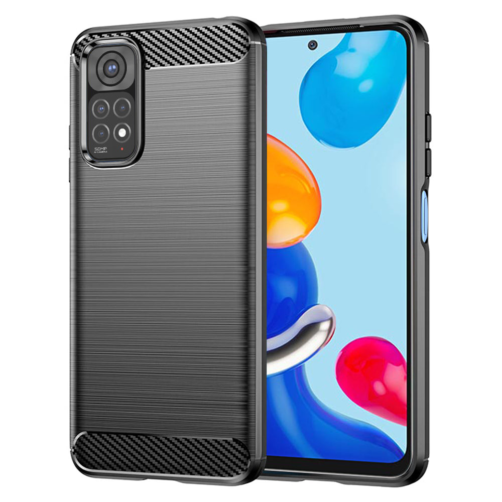 Ovitek za Xiaomi Redmi Note 11S / Note 11, Techsuit, Karbon, Črn
