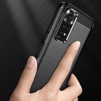 Ovitek za Xiaomi Redmi Note 11S / Note 11, Techsuit, Karbon, Črn