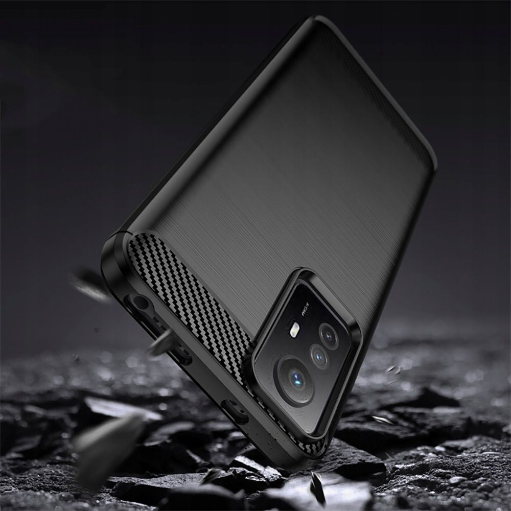 Ovitek za Xiaomi Redmi Note 12S, Techsuit, Karbon, Črn