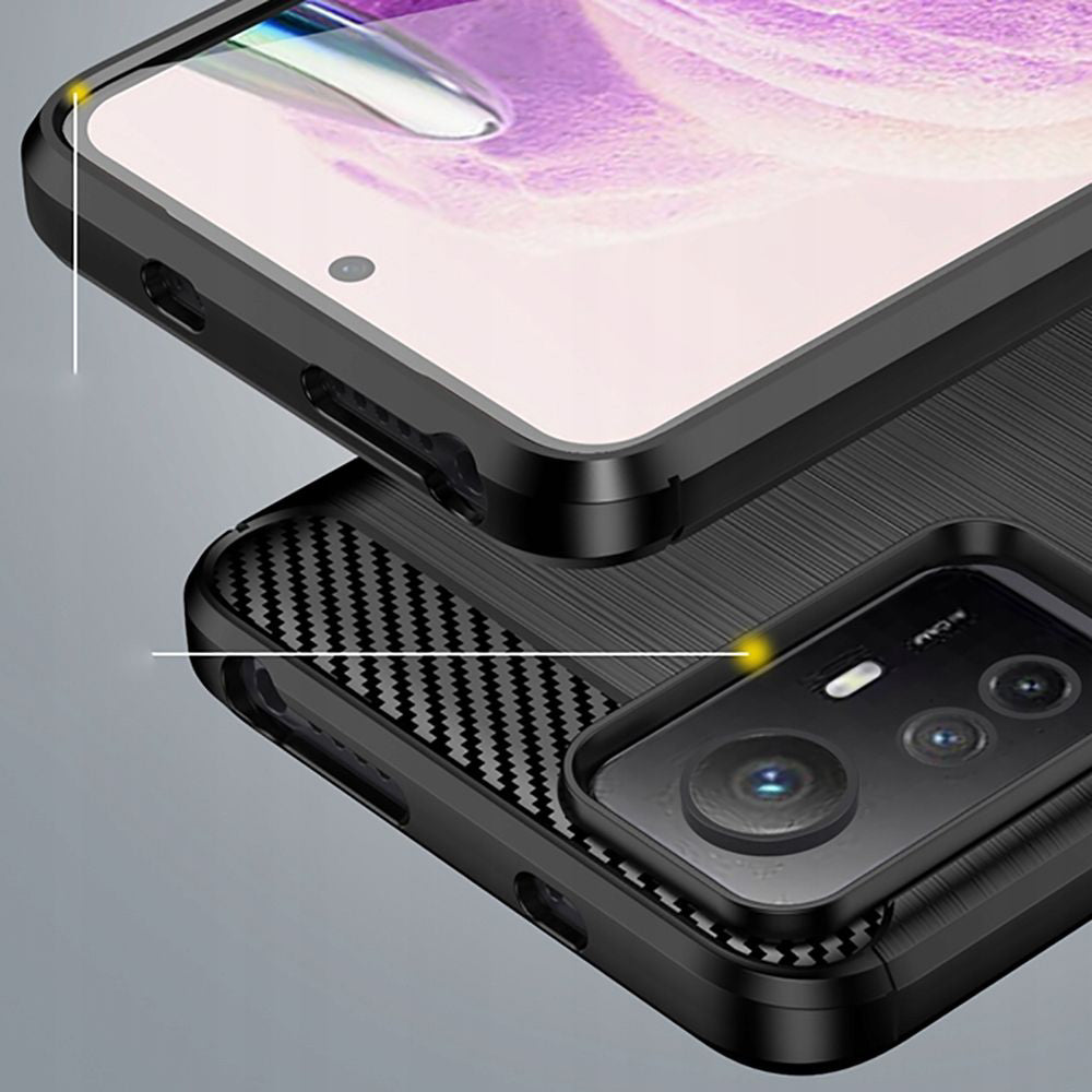 Ovitek za Xiaomi Redmi Note 12S, Techsuit, Karbon, Črn