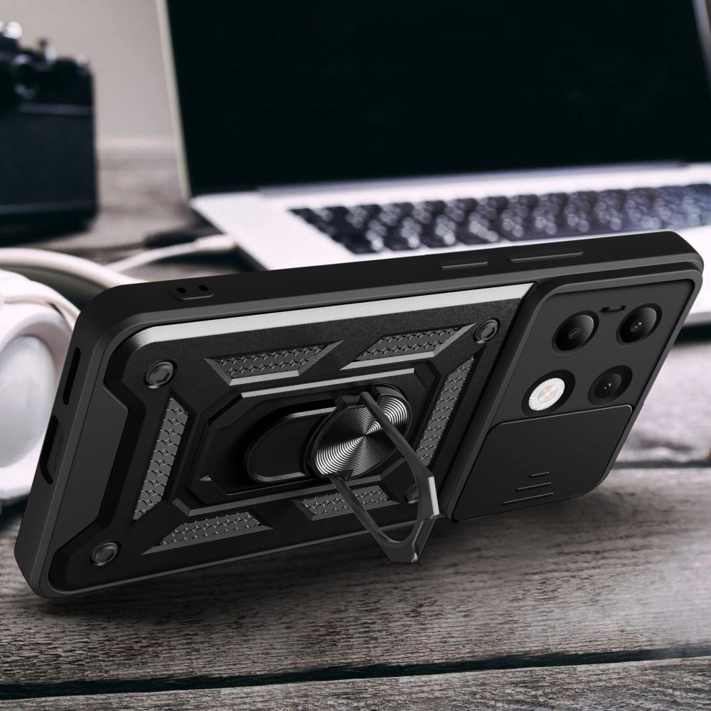 Ovitek za Xiaomi Redmi Note 13 4G, Techsuit, CamShield, Črn