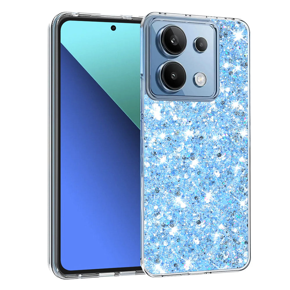 Ovitek za Xiaomi Redmi Note 13 4G, Techsuit, bleščeči bleščice, modra
