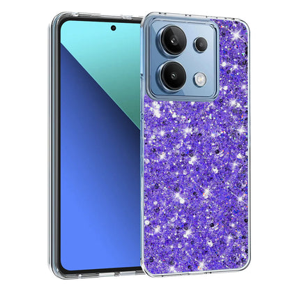 Ovitek za Xiaomi Redmi Note 13 4G, Techsuit, Bleščeči bleščice, Vijolična