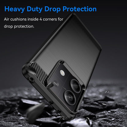 Ovitek za Xiaomi Redmi Note 13 5G, Techsuit, Karbon, Črn