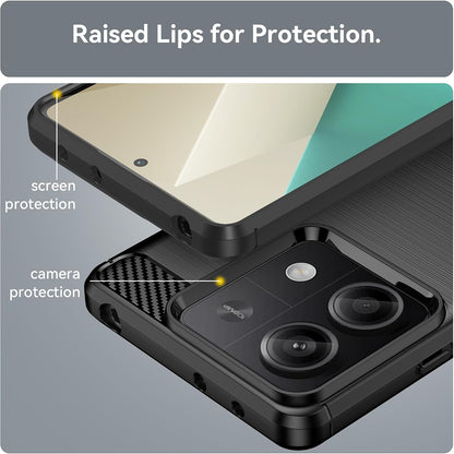 Ovitek za Xiaomi Redmi Note 13 5G, Techsuit, Karbon, Črn