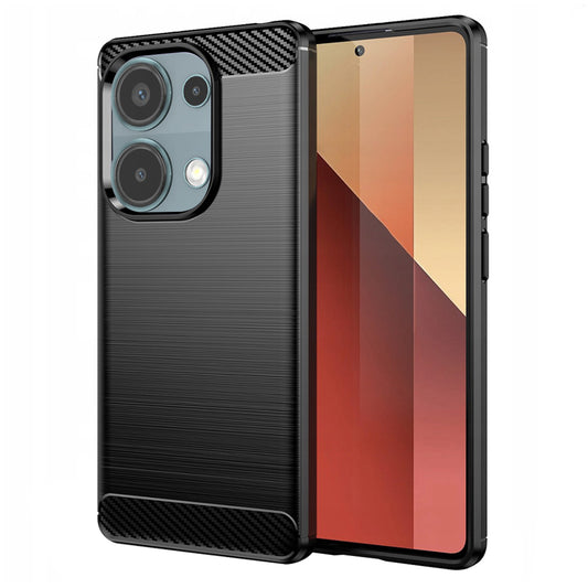 Ovitek za Xiaomi Redmi Note 13 Pro 4G / Poco M6 Pro 4G, Techsuit, Karbon, Črn