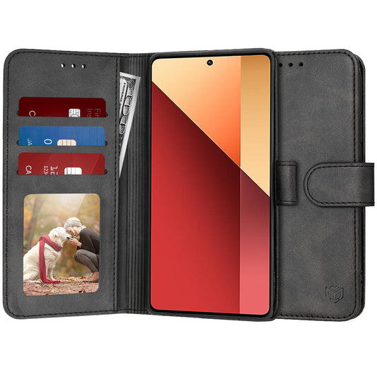 Ovitek za Xiaomi Redmi Note 13 Pro 4G / Poco M6 Pro 4G, Techsuit, Diary Book, Črn