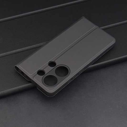 Ovitek za Xiaomi Redmi Note 13 Pro 4G / Poco M6 Pro 4G, Techsuit, Magskin Book, Črn