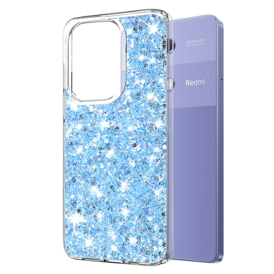 Ovitek za Xiaomi Redmi Note 13 Pro 4G / Poco M6 Pro 4G, Techsuit, bleščeči bleščice, modra