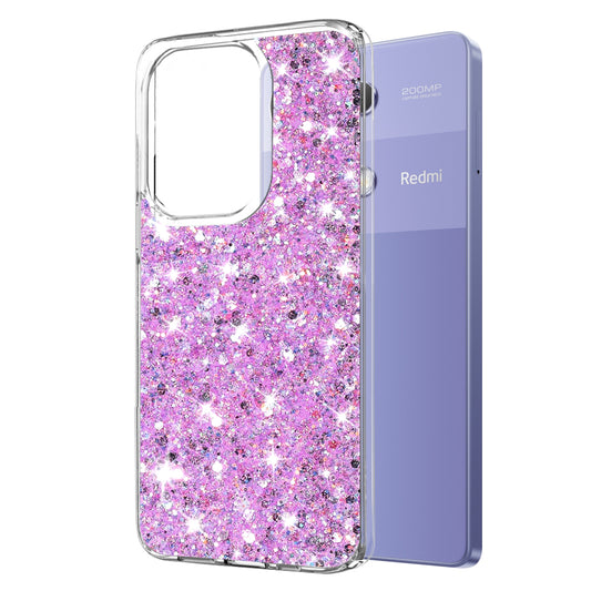 Ovitek za Xiaomi Redmi Note 13 Pro 4G / Poco M6 Pro 4G, Techsuit, Bleščeči bleščice, Magenta