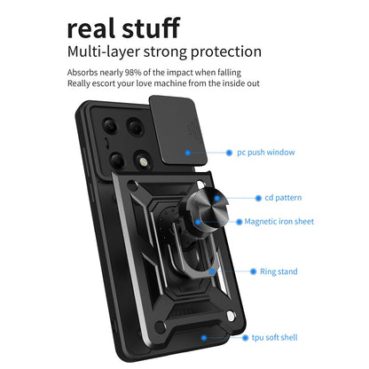 Ovitek za Xiaomi Redmi Note 13 Pro 4G / Poco M6 Pro 4G, Techsuit, CamShield, Črn