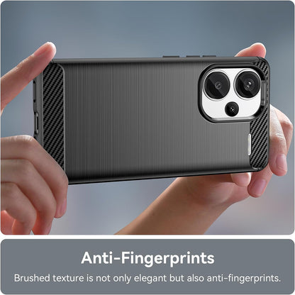 Ovitek za Xiaomi Redmi Note 13 Pro+, Techsuit, Karbon, Črn