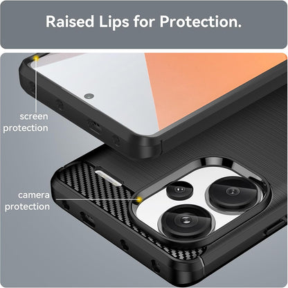 Ovitek za Xiaomi Redmi Note 13 Pro+, Techsuit, Karbon, Črn