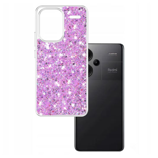Ovitek za Xiaomi Redmi Note 13 Pro+, Techsuit, Bleščeči bleščice, Magenta